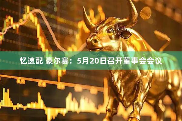 忆速配 豪尔赛：5月20日召开董事会会议